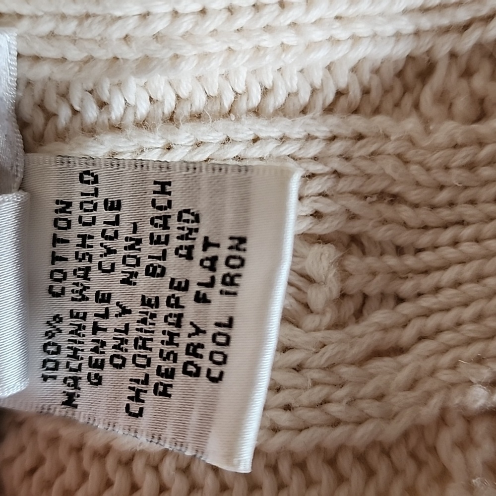 Talbots Elegant Cream Cable Knit Sweater - Picture 10 of 10